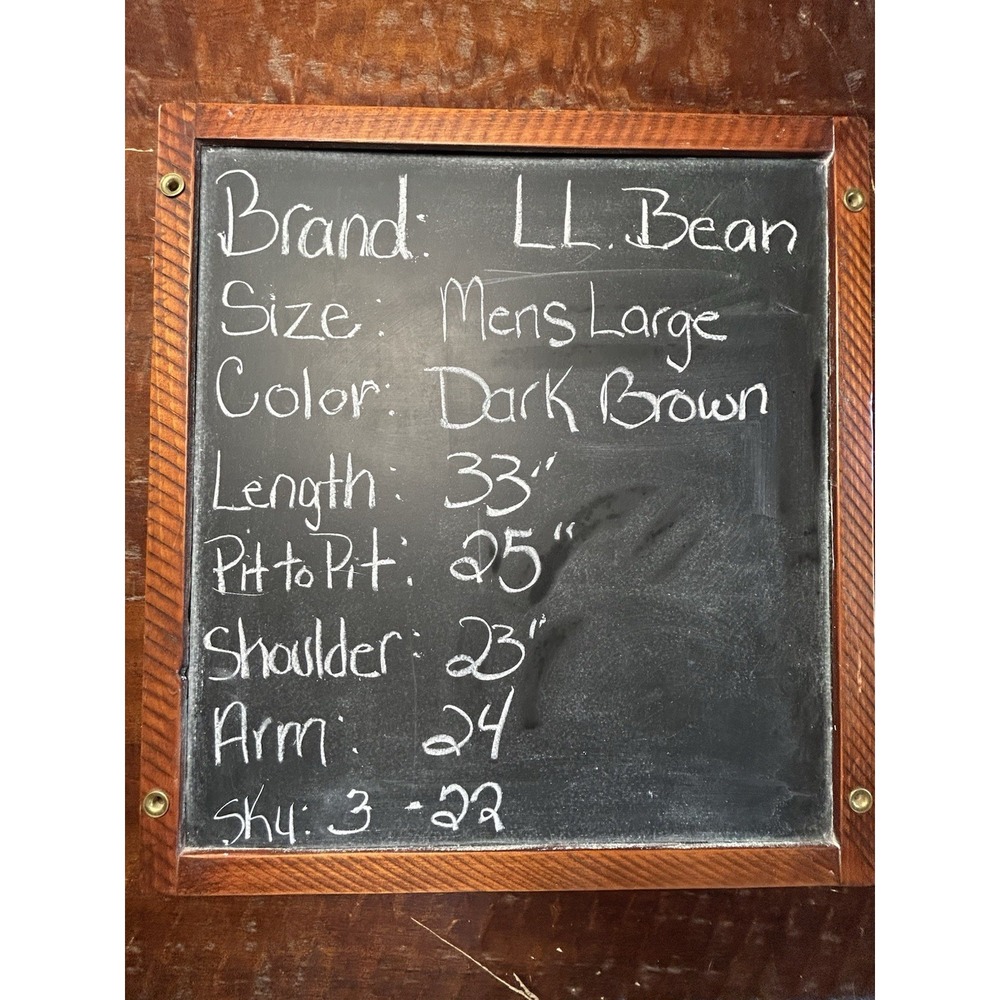 L.L. Bean Canvas Barn Chore Jacket Olive Green Corduroy Collar Flannel Lined - Picture 6 of 11